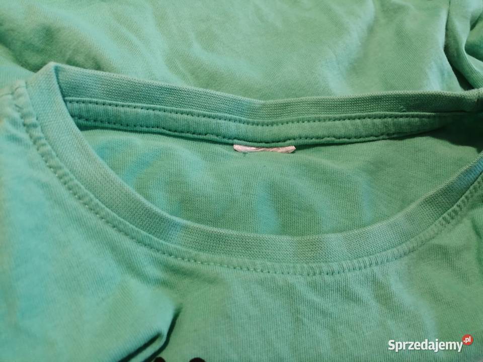 Koszulka krótki rękaw Tshirt zielona buźka 104 Dla Dziecka Czeladź