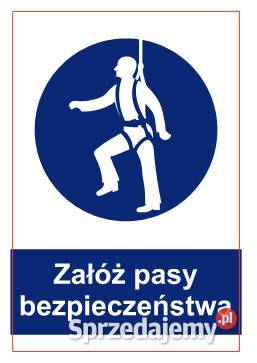 Naklejka BHP Załóż pasy bezpieczeństwa ZNO15