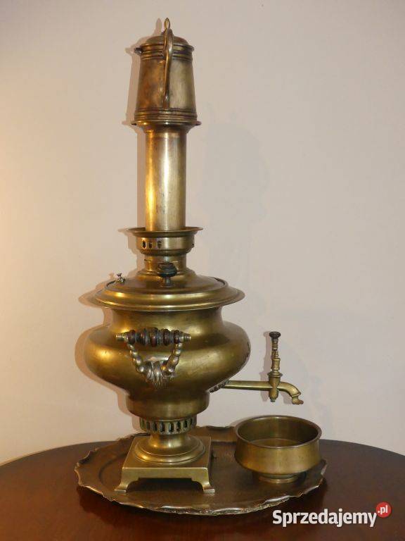 Dekoracyjny samowar braci Bataszew Tuła XIX wiek Antyki Poznań
