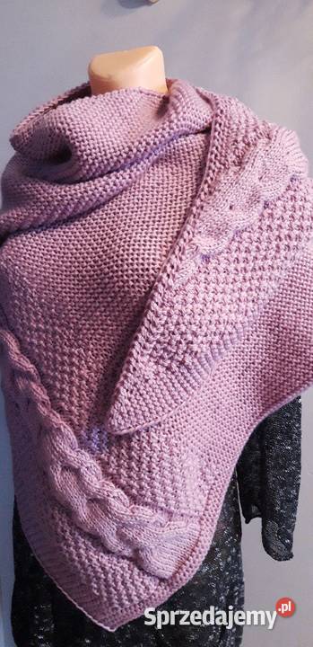 Chusta robiona na drutach Zamość