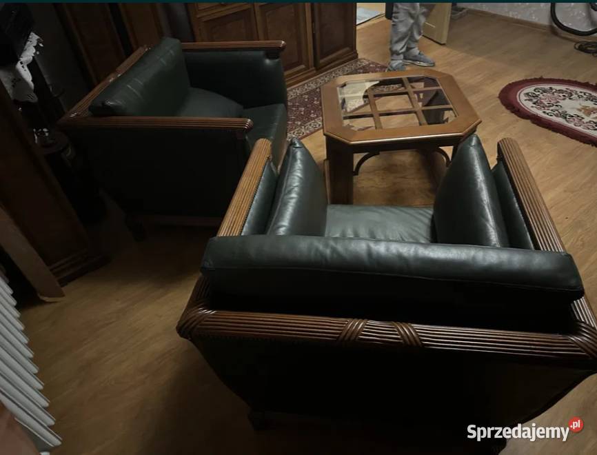 Skórzane fotele gabinetowe stolik kawowy skóra Fotele Żywiec