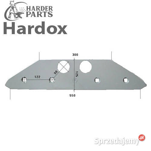 Płoza krótka HARDOX 173387S części do pługa nieuszkodzony