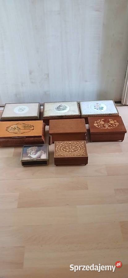 Stara szkatułka z pozytywka Szwajcaria Anglia