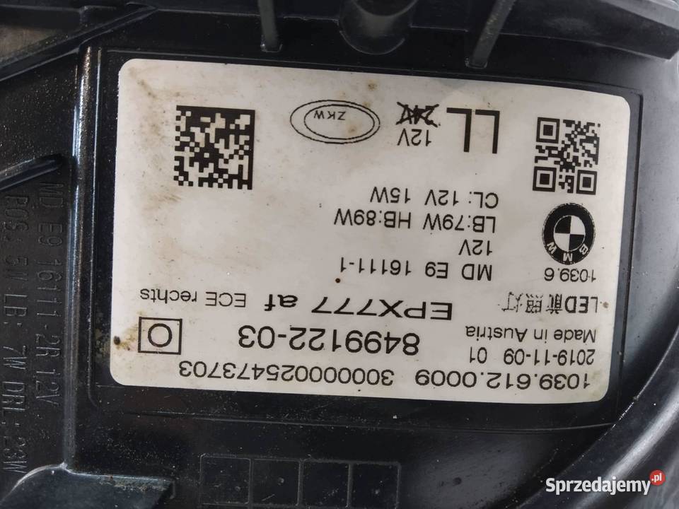 LAMPA PRZÓD PRAWA FULL LED ADAPTIVE 849912203 świętokrzyskie