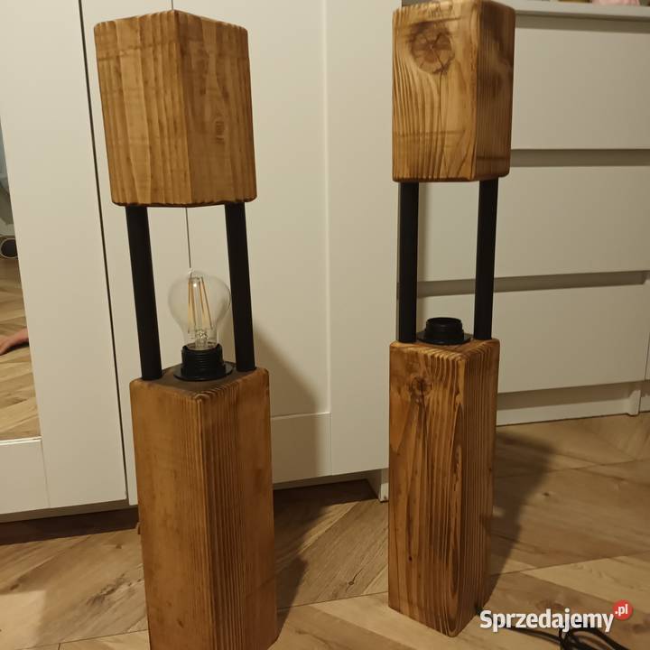 Lampy z drewna sprzedam