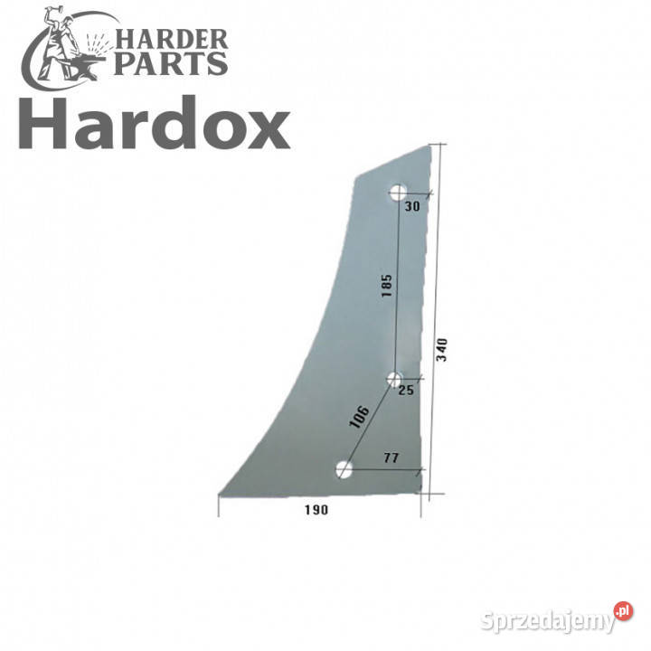 Pierś HARDOX 959427L 1416 części do pługa KRONE Suwałki