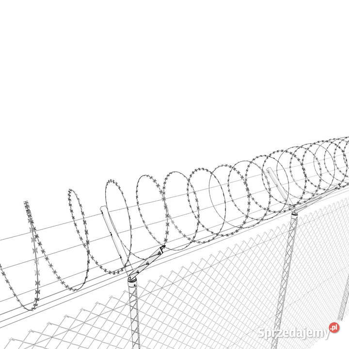 Zasieki concertina 450 mm 54 zwoje 3 złączki Szczecin