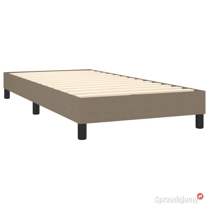 Łóżko kontynentalne z materacem taupe tkanina 88cm mazowieckie Warszawa