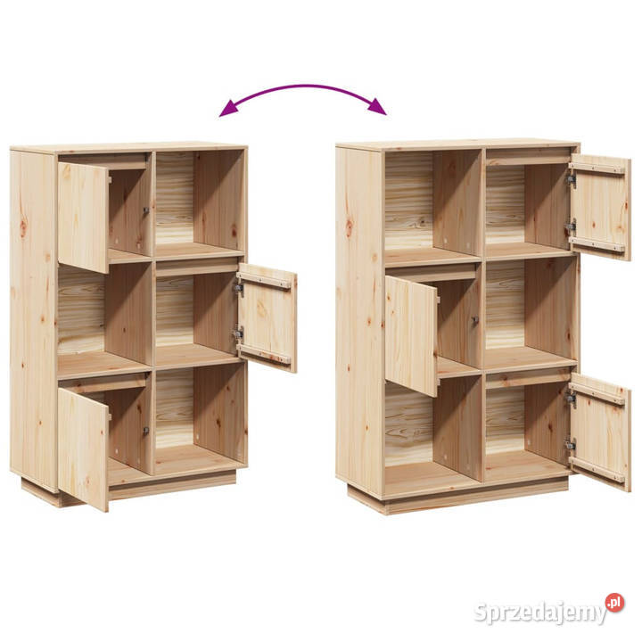 Szafka 74x35x117 lite drewno sosnowe WM814364 Warszawa
