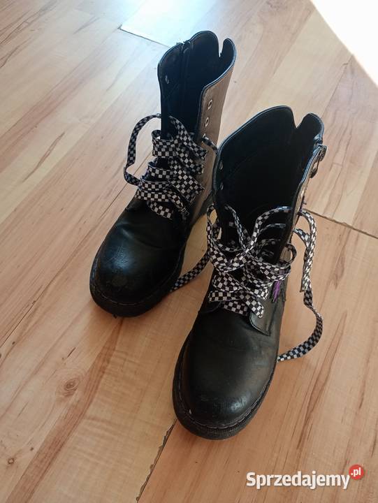 buty czarne wysokie 35 wys 21 używane Szczecin sprzedam