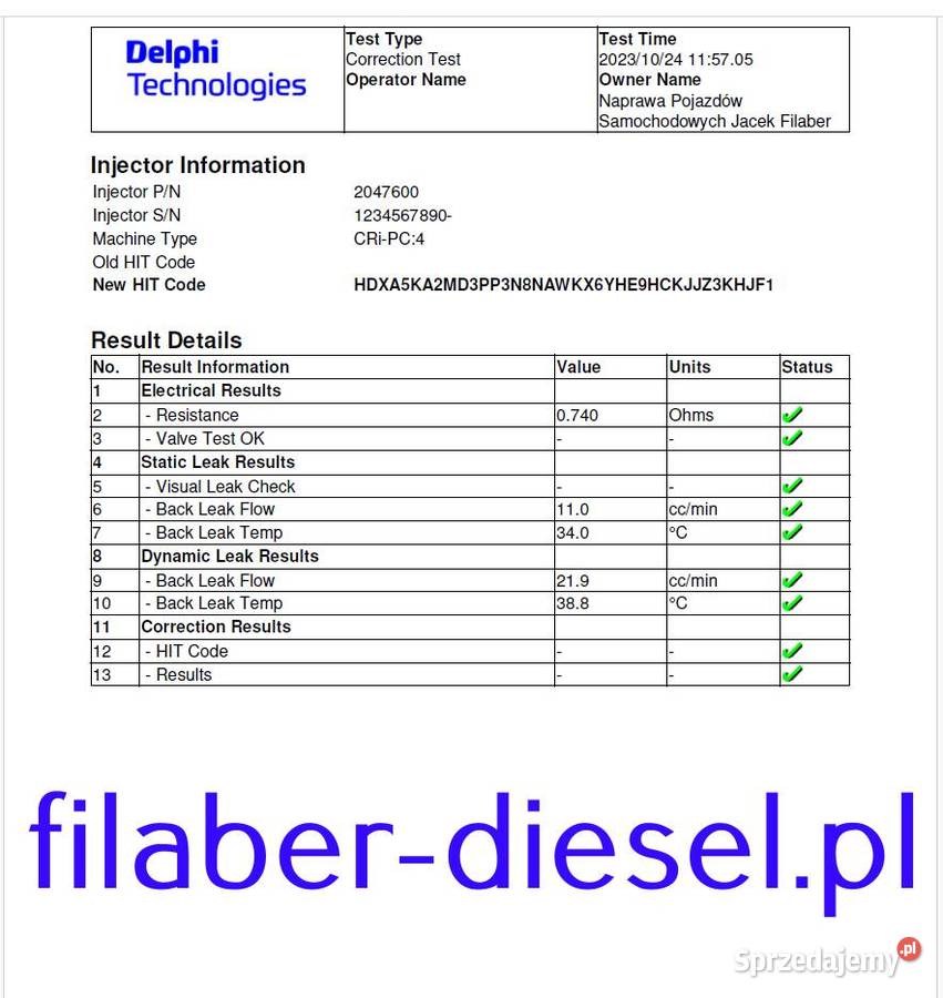 Wtryskiwacz Daf XF 106 euro6 komplet 6 sztuk Wola Rębkowska sprzedam