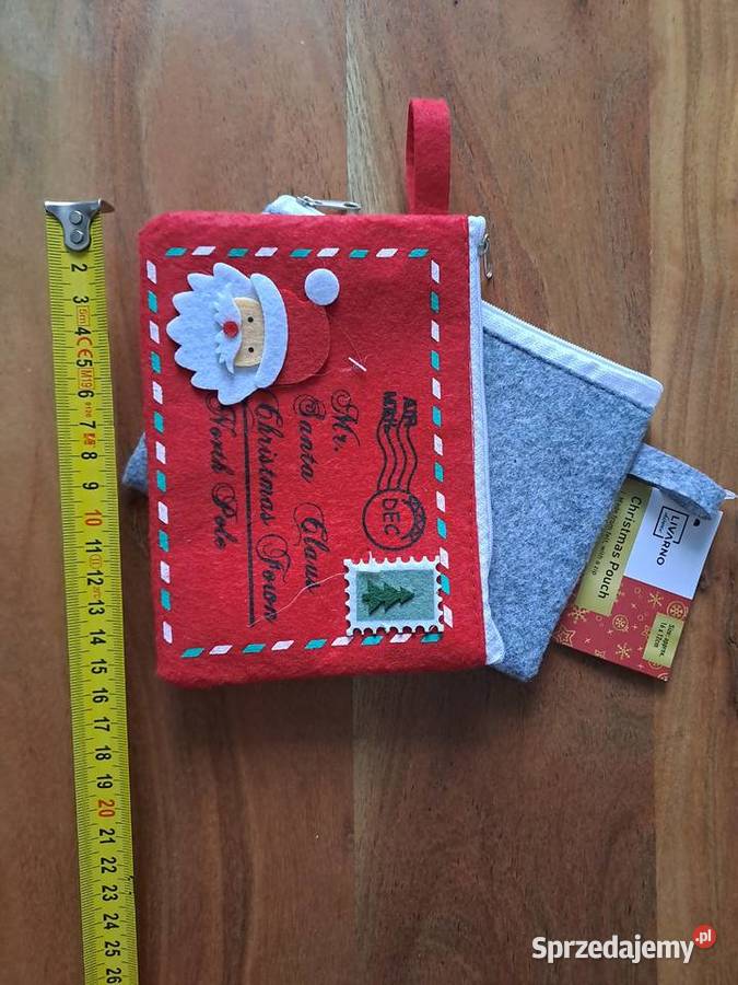 2 Filcowa koperta saszetka świąteczna na suwak