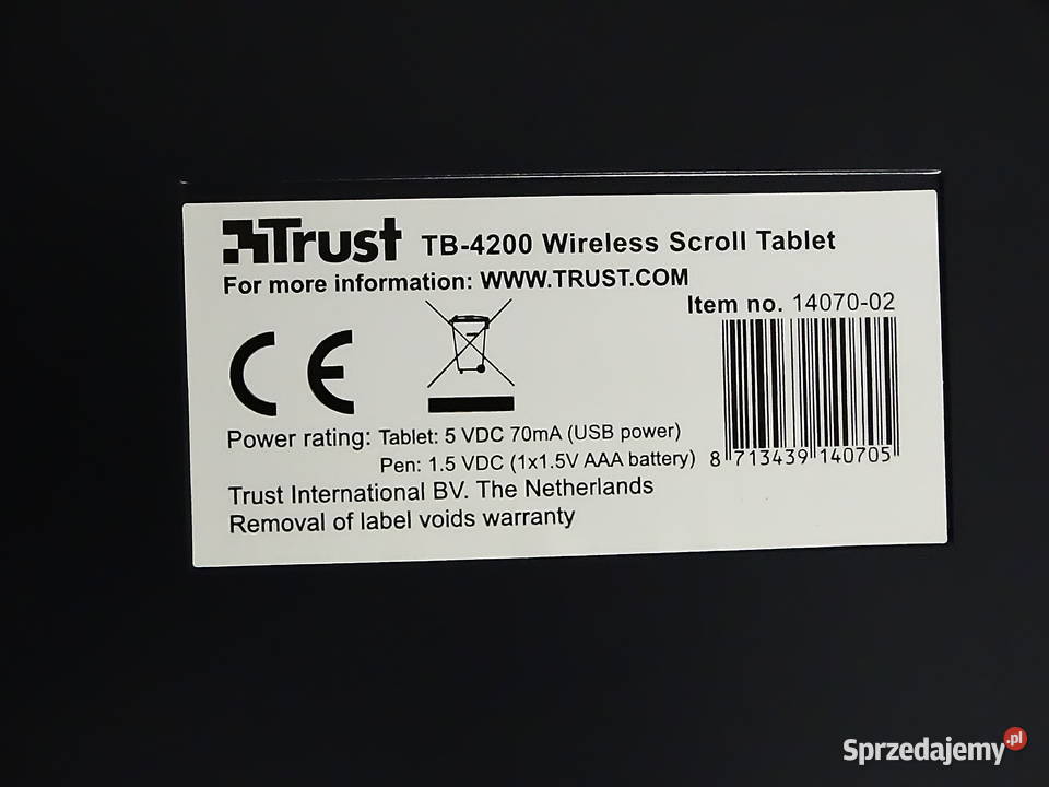 Wireless Scroll Tablet TB4200 tablet graficzny lubelskie Biłgoraj sprzedam