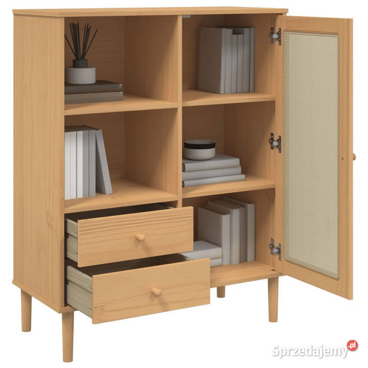 Szafka SENJA imitacja rattanu brązowa 90x40x112 Warszawa sprzedam
