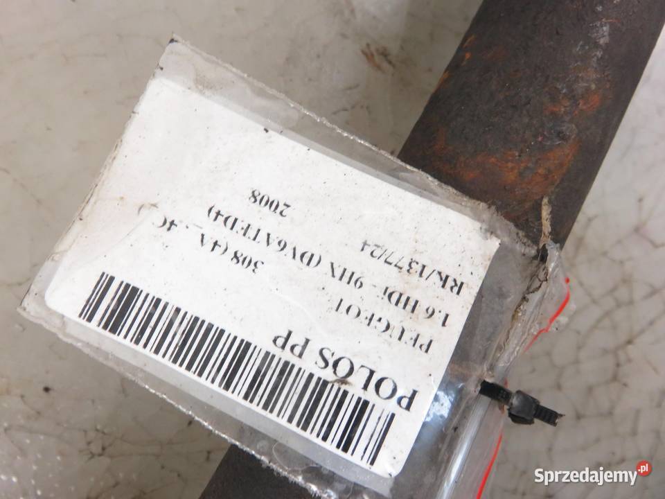 PÓŁOŚ PRAWA PEUGEOT 308 16 HDi Części samochodowe sprzedam