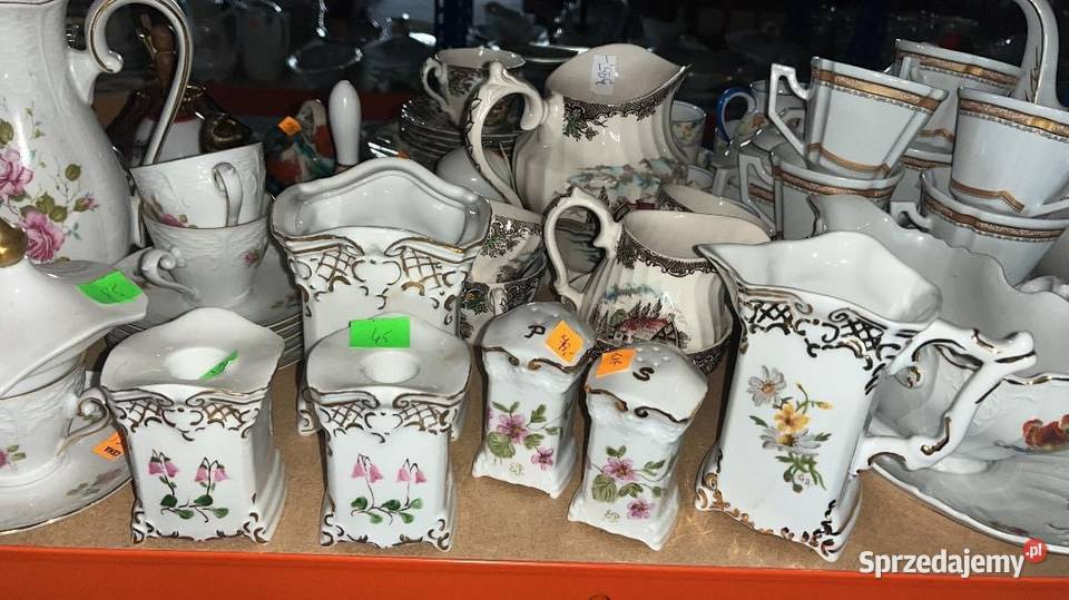 Dzbanek duży mlecznik Ręcznie malowana biała Gdańsk