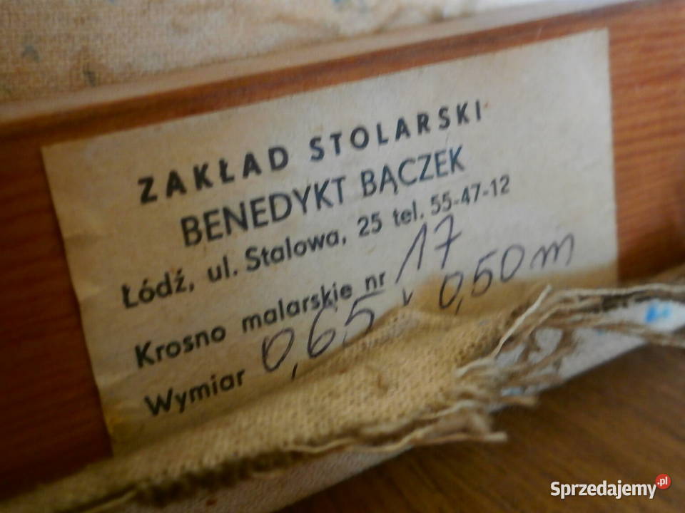 Obraz na płótnie PajorM 1984r ładny stan Łódź