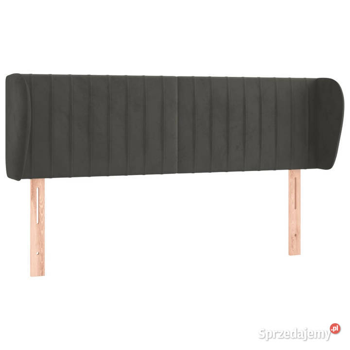 Zagłówek uszak ciemnoszary 147x23x7888 aksamitny Warszawa sprzedam