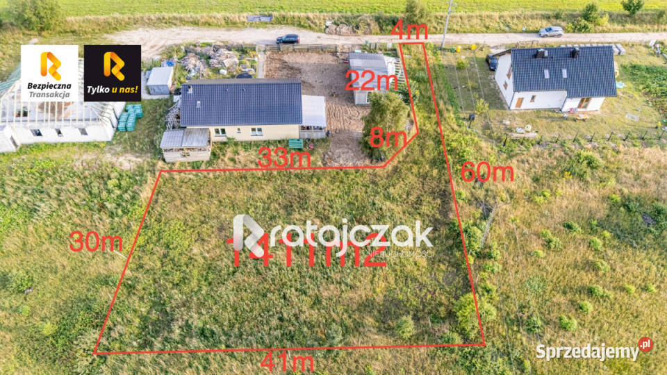 Działka Gowino Diamentowa 1411m2 pomorskie