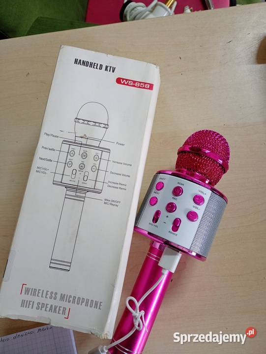 mikrofon karaoke Bluetooth WS858 z wbudowanym Przysucha