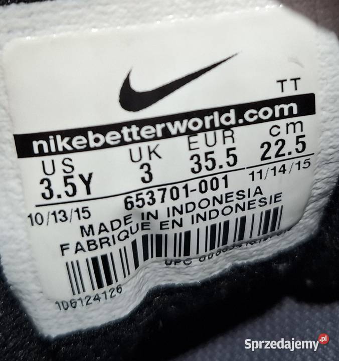 Buty sportowe chłopięce Nike 355 23 czarne