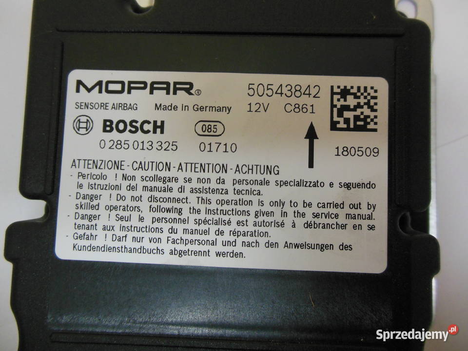 Moduł sensor airbag Alfa Romeo OE 50543842 Komputery Kozy sprzedam