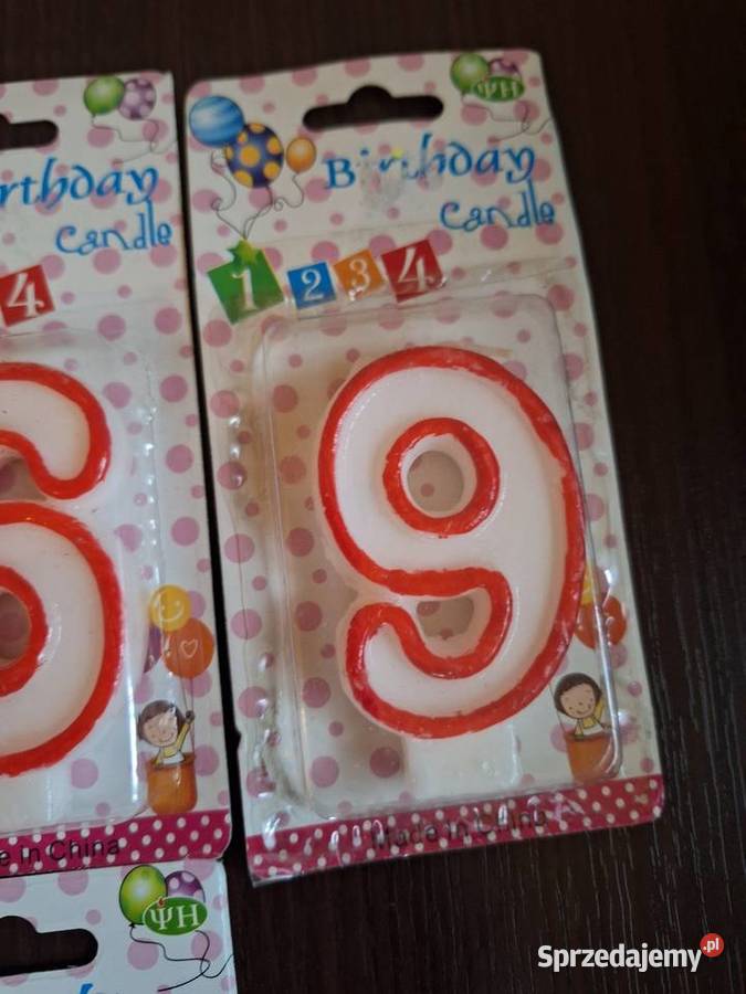 Świeczki cyferki na tort wielkopolskie Konin