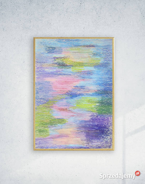 pastelowy rysunek abstrakcja pastelowa obraz Dekoracje i ozdoby Kraków