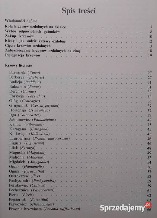 Świat krzewów ozdobnych mgr Maciej Mynett Rok wydania 1994 Gdańsk