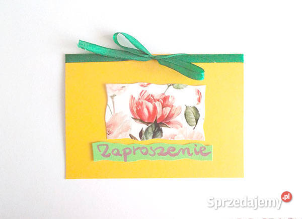 ogólne zaproszenia bez tekstu żółte zaproszenie Kielce