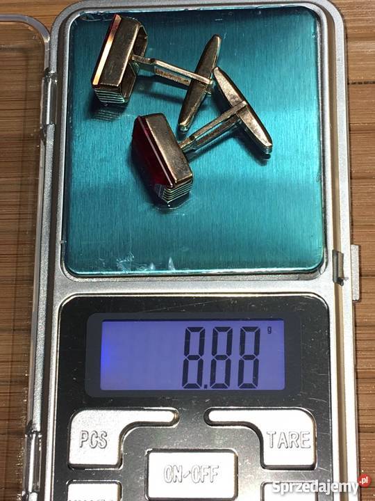 Antyk Srebrne spinki do mankietów z turmalinem Lublin sprzedam