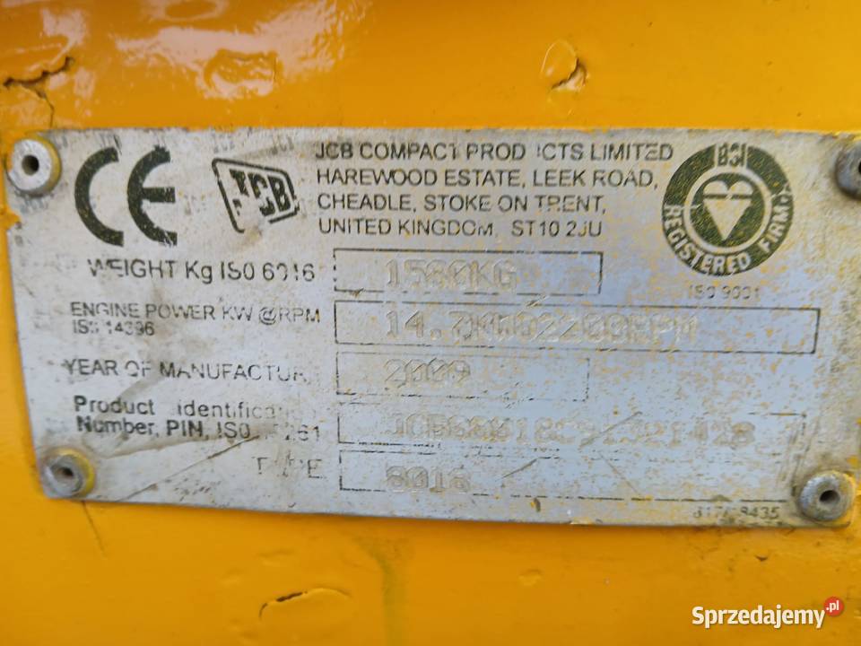 JCB 8018CTS JCB 8018 Mini koparka JCB 8018 z Złoczew