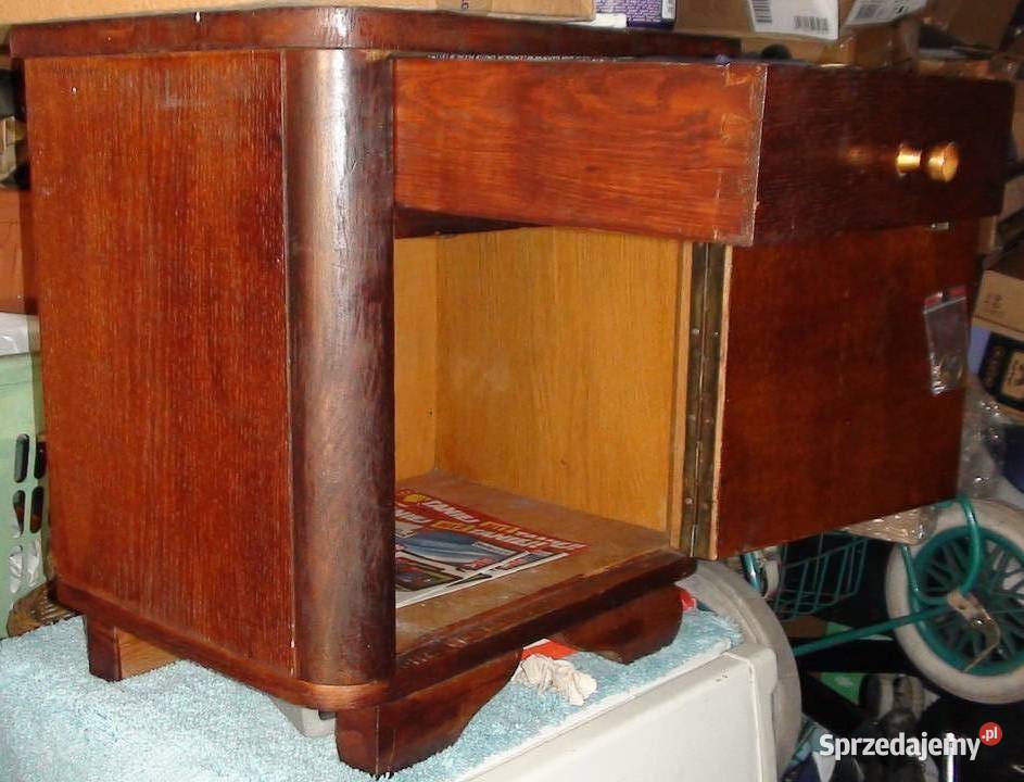 Zabytkowa szafeczka szafka nocna ocalona z śląskie Knurów sprzedam
