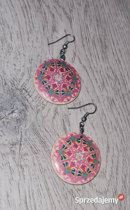 Kolczyki damskie różowe Kolczyki