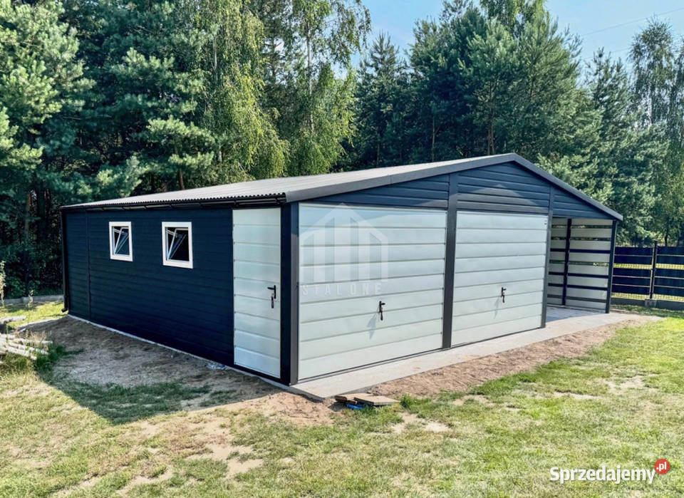 Garaż blaszany 6x6 wiata 3m 2x brama drzwi 2x Kielce sprzedam