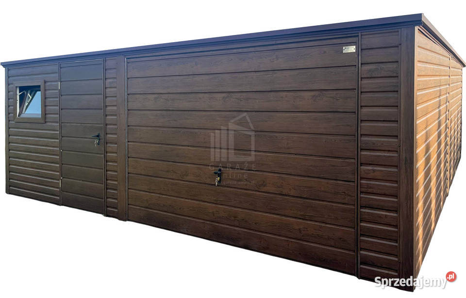 Garz blaszany 55x6m brama uchylna drzwi okno