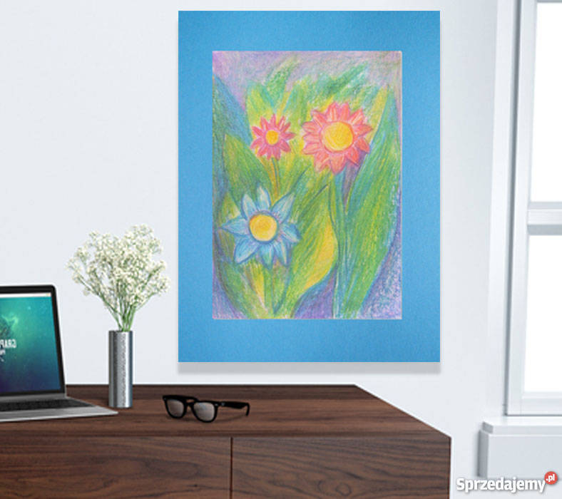 kolorowe kwiaty obrazek do domurysunek z Katowice