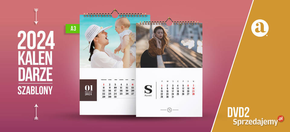 Foto Kalendarz A3 projekty ramki 2024 DVD2