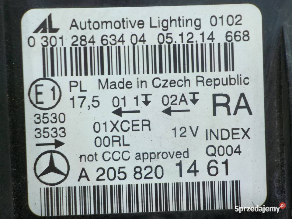 MERCEDES C W205 15r SEDAN 4D XENON lampa LED osobowe Suków