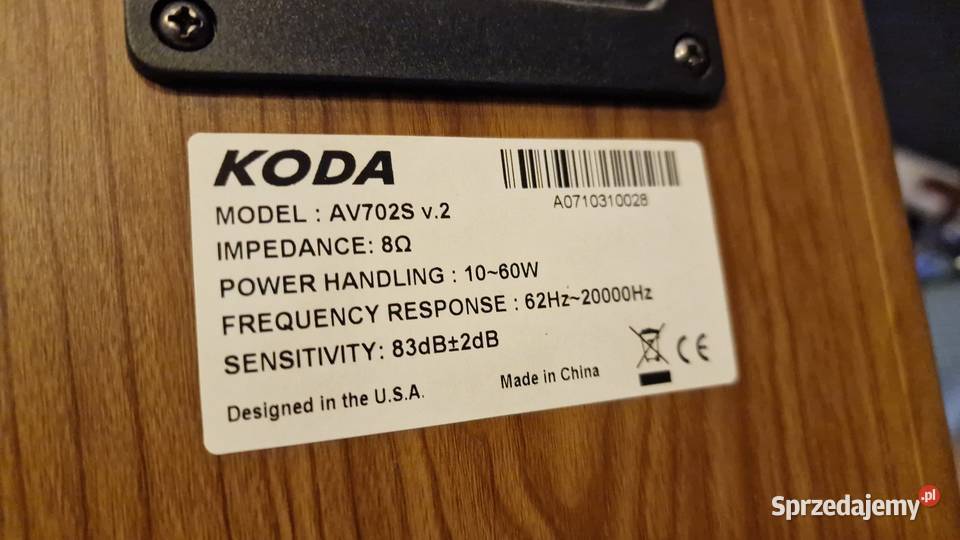 Monitor glosniki Koda av702s v2 60W Audio Gdańsk