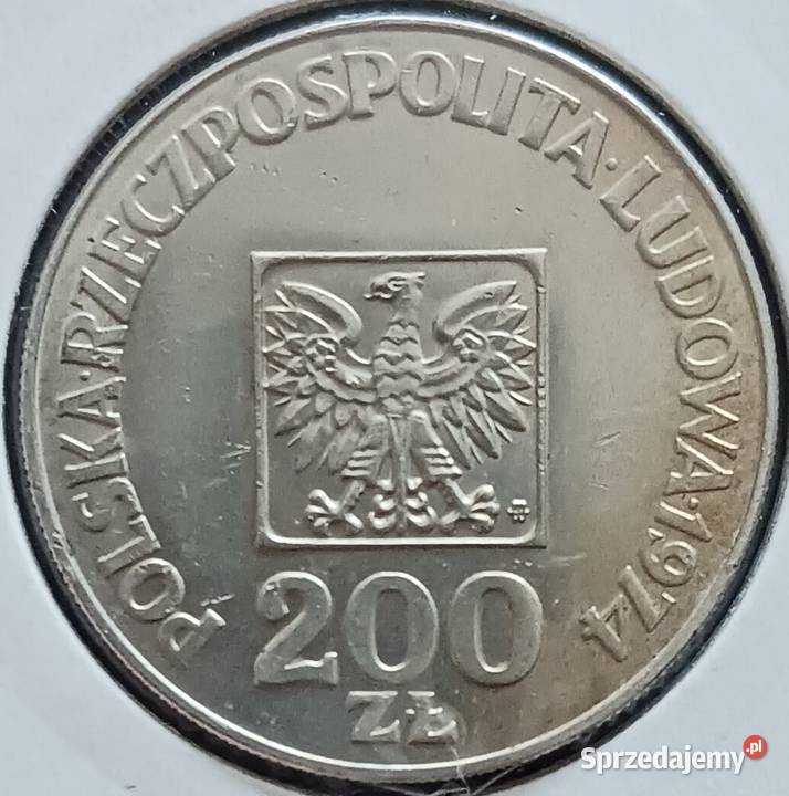 200 XXX Lat PRL 1974 r Mapka 4 mennicze Konin