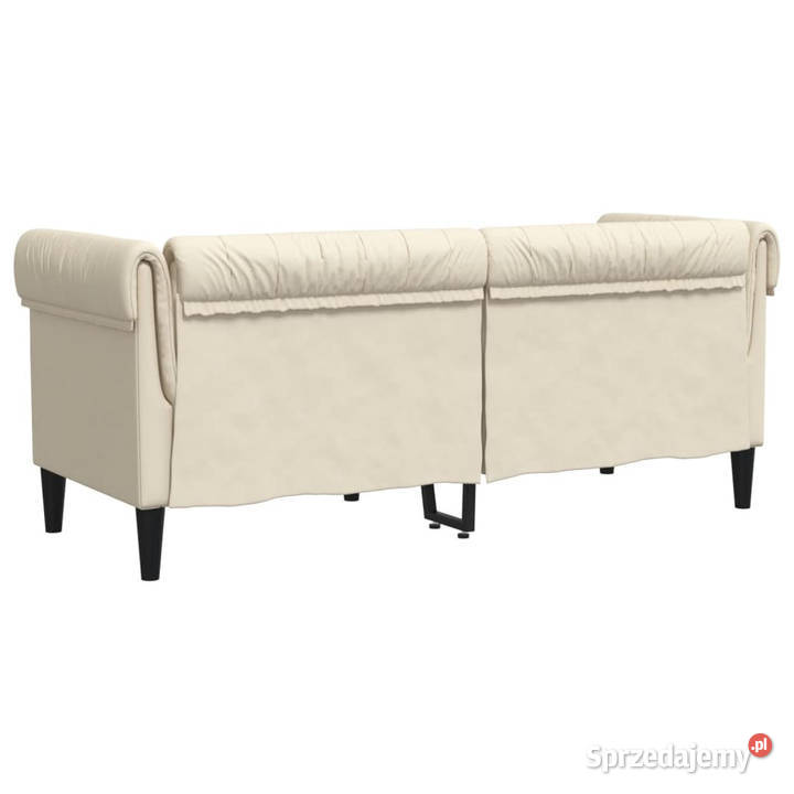Sofa Chesterfield dwuosobowa obita lnem WM372554 Warszawa