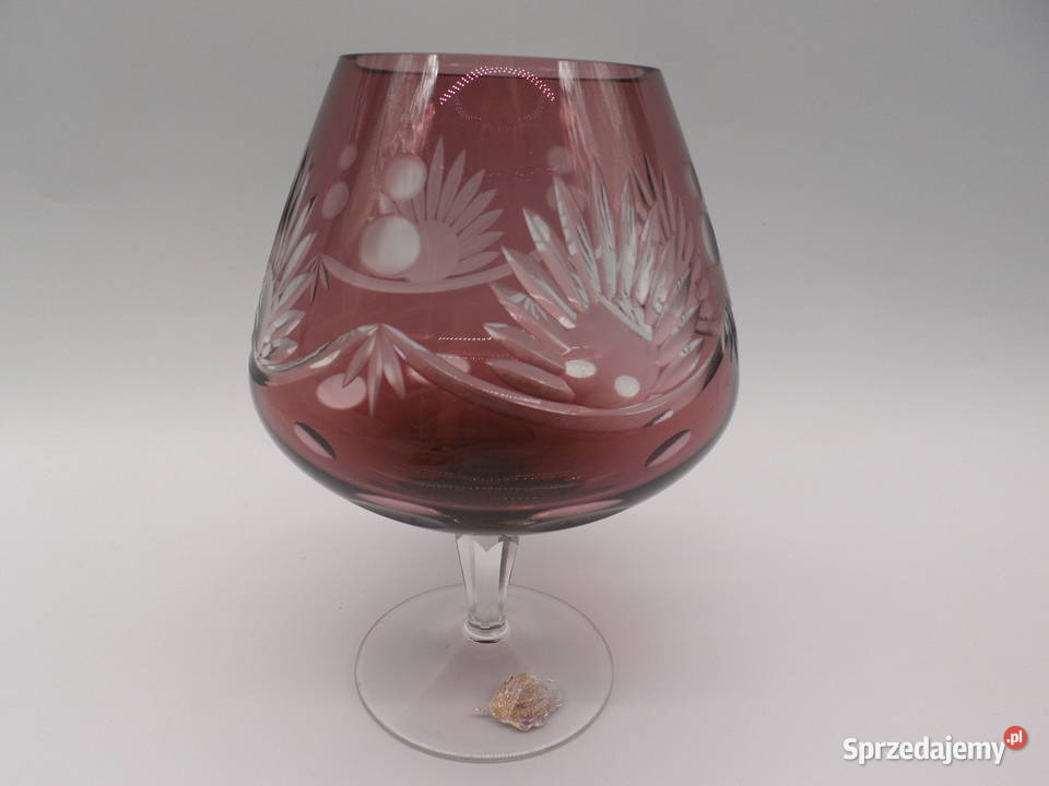Kielich Koniakówka Kryształ dwuwarstwowy Fiolet Porcelana i szkło