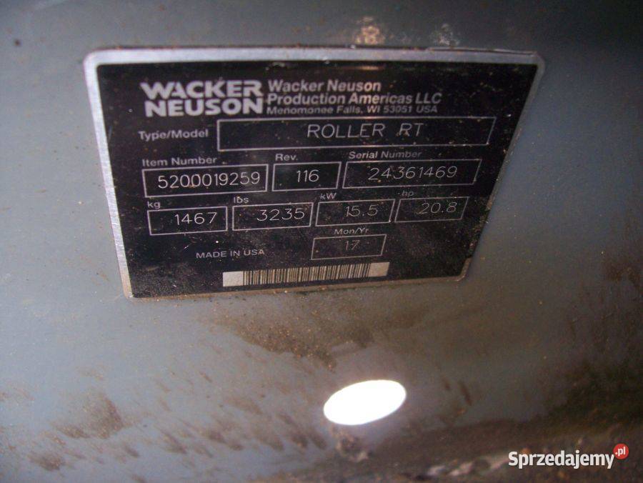 18 WALEC WACKER NEUSON RTSC3 2017R nie
