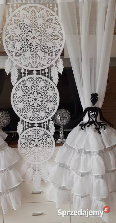 Firany z falbankami i ażur łapacz snów Mława