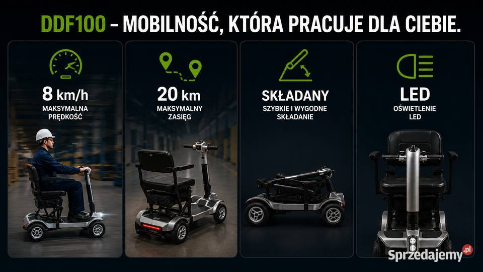 Skuter inwalidzki pracowników halowych ochrony skuter Warszawa