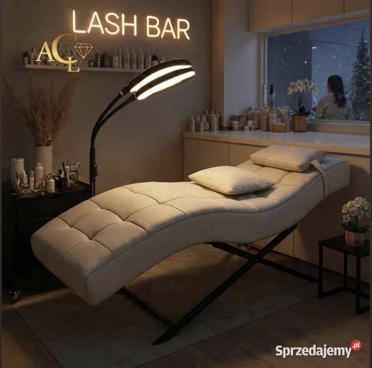 Łóżko kosmetyczne kremowoczarne Figura małopolskie Golkowice sprzedam