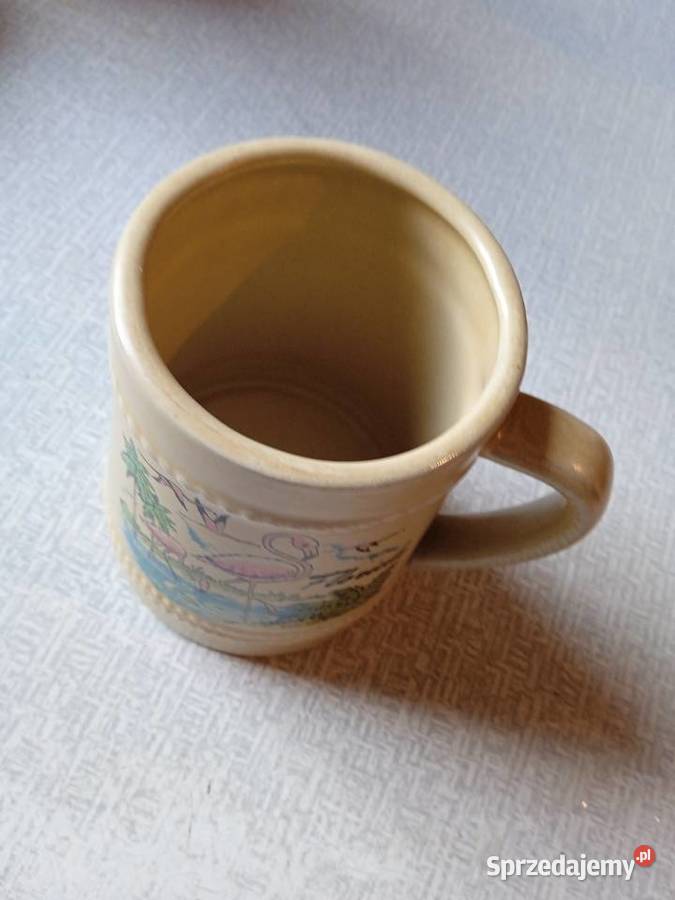Ceramiczny malowany kufel Florida wielkopolskie Koźminek