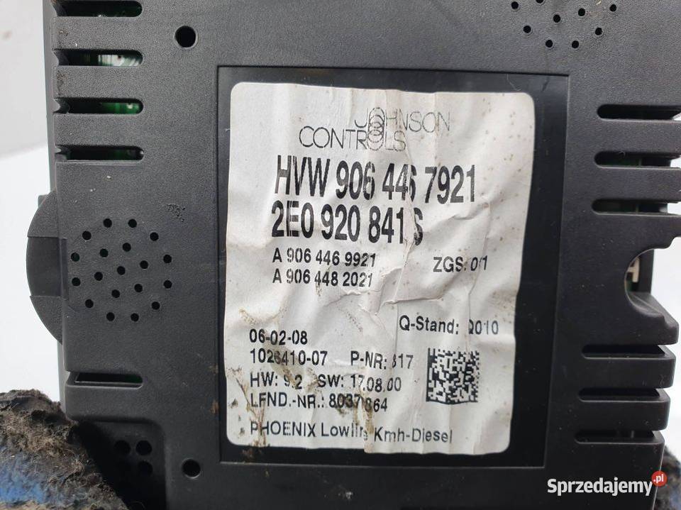 LICZNIK ZEGAR VOLKSWAGEN CRAFTER 2E0920841S kujawsko-pomorskie Lipno