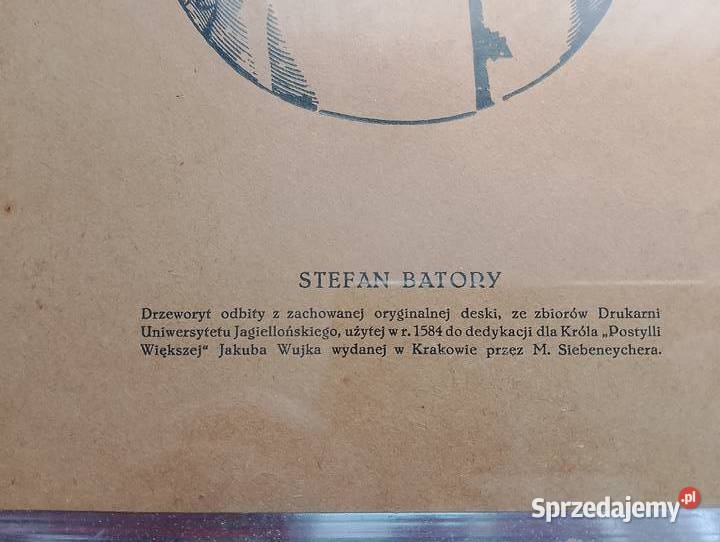 Stefan Batory grafika drzeworyt małopolskie Rabka-Zdrój